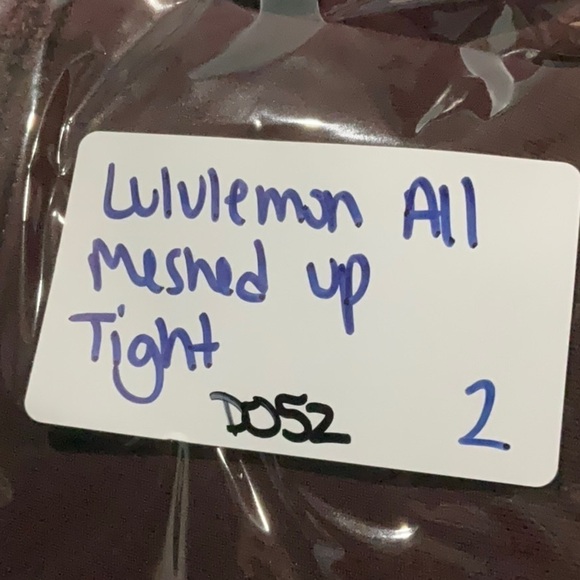 Lululemon All Meshed Up 7/8 Tight Bordeaux Drama / Flash Light Maroon 25” Sz 2 - Picture 13 of 13